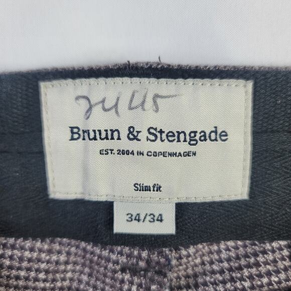 Bruun & Stengade Slim Fit Tweed Look Men's Size 34/34 - Picture 3 of 11